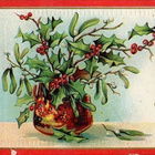 ANTIIKKIKORTTI / Mistelin oksia maljakossa. 1900-l. - pikkukuva 1