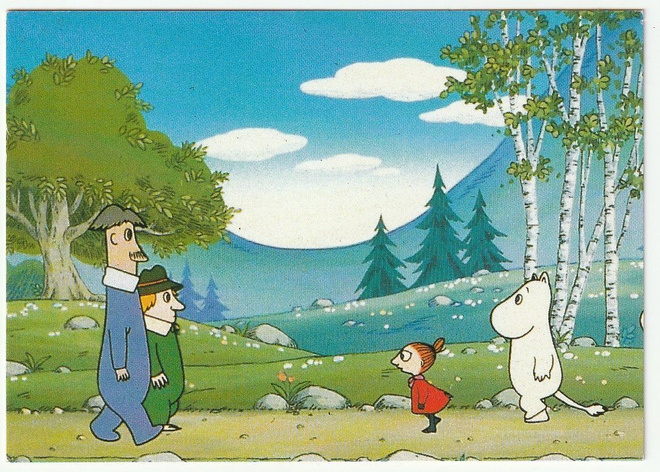 Muumi-kuva 1996, punainen tausta