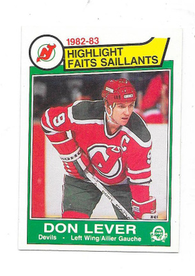 1983-84 OPC #224 Don Lever  New Jersey Devils