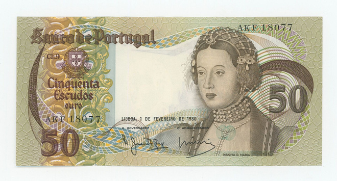 Portugali 50 Escudos 1980, P-174 XF