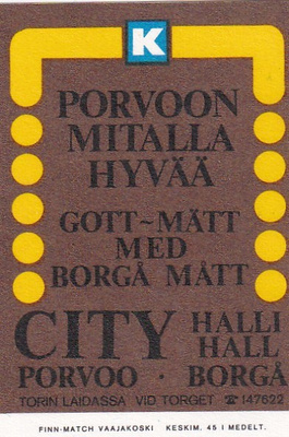 Porvoo Borgå CITY Halli   b568
