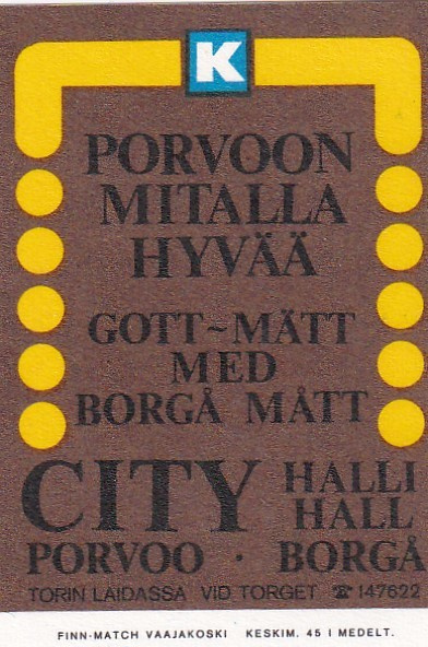 Porvoo Borgå CITY Halli   b568