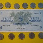 11 kpl 5 markkaa 1952-1962 koko sarja ja 1 mk seteli 1963 - pikkukuva 2