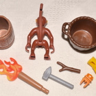 Playmobil apina, soihtu, kori, tynnyri, vasara, makuupussi.. - pikkukuva 4