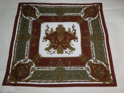 Iso retro huivi 120 cm x 120 cm