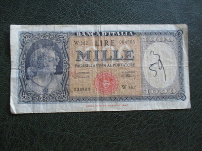 ITALY 1000 LIRE 1948  (K15-S108)