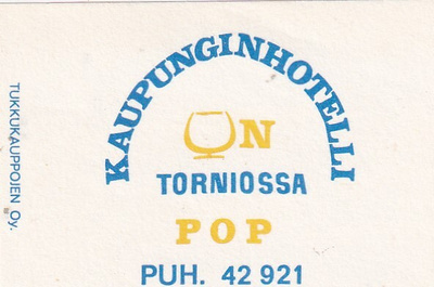 Tornio, Kaupunginhotelli, POP    . s49