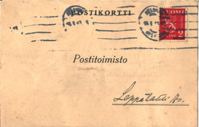 FIRMAK.JOULUM TILAUKSESTA SAADUT RAHAT+2MK PUNAINEN SIIRTYMÄ