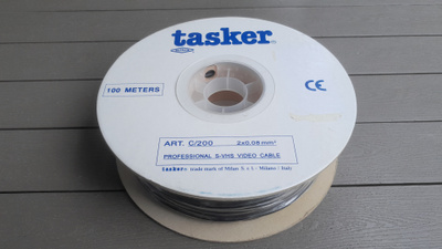 Tasker C/200 2x0,08 mm2 S-VHS Video Kaapeli 100 m Kela