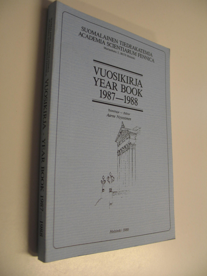 Aarne (toim.) Nyyssönen : Vuosikirja 1987-1988 : Suomalai...