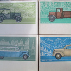 CCCP: viisi vintage postikorttia - vanhat autot - pikkukuva 1