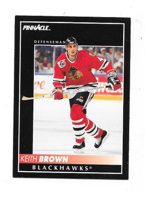 1992-93 Pinnacle #92 Keith Brown Chicago Blackhawks