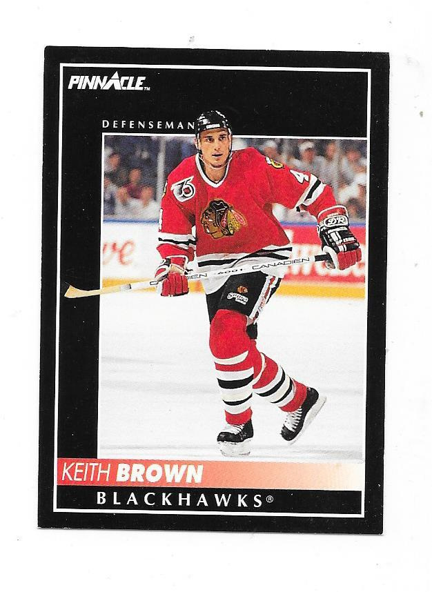 1992-93 Pinnacle #92 Keith Brown Chicago Blackhawks