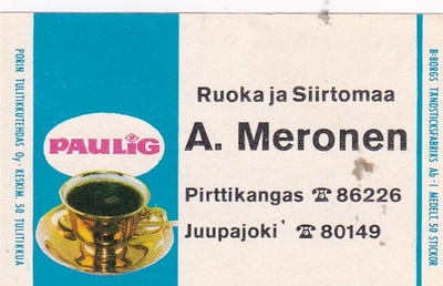 Juupajoki, Pirttikangas, A. Meronen .  s58