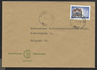 Postil. - Kansallisteat.100v (LAPE 702) Punkalaidun 5.7.72