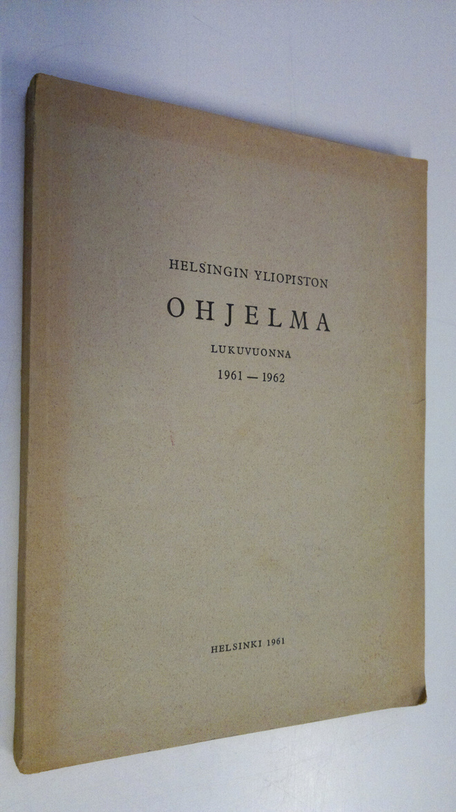 Helsingin yliopiston ohjelma lukuvuonna 1961-1962