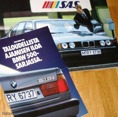 1989 BMW 518i esite - VEHO - KUIN UUSI - suom - 24 sivua