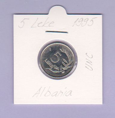 Albania 5 Leke v.1995 KM#76