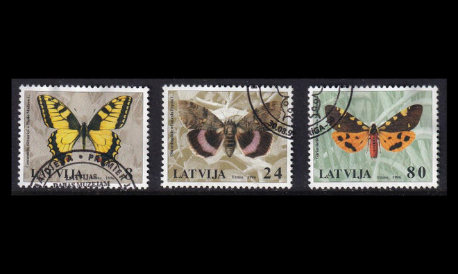 Latvia 432-4 o Perhosia (1996)