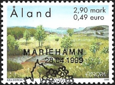 Åland 1999 Eurooppa 2,90 mk EP alareuna LOISTO LaPe 157
