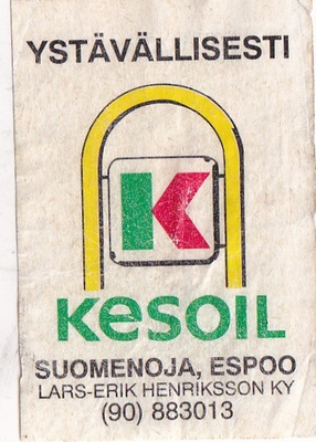 Espoo, Suomenoja, Lars-Erik Henriksson Ky , Kesoil      s9/2
