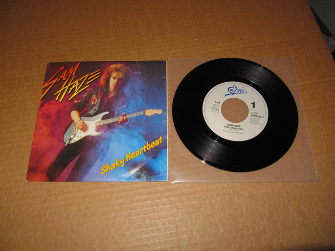 Sam Haze 7" Shaky Hearetbeat,PS v.1985 Sami Hurmerinta