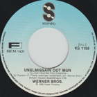 WERNER BROS. ~ Minä Juon Nyt Kahvia ~ 7" 45 RPM SINGLE - pikkukuva 4