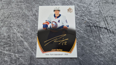 Josh Bailey 2021-22 SP Authentic Black Auto
