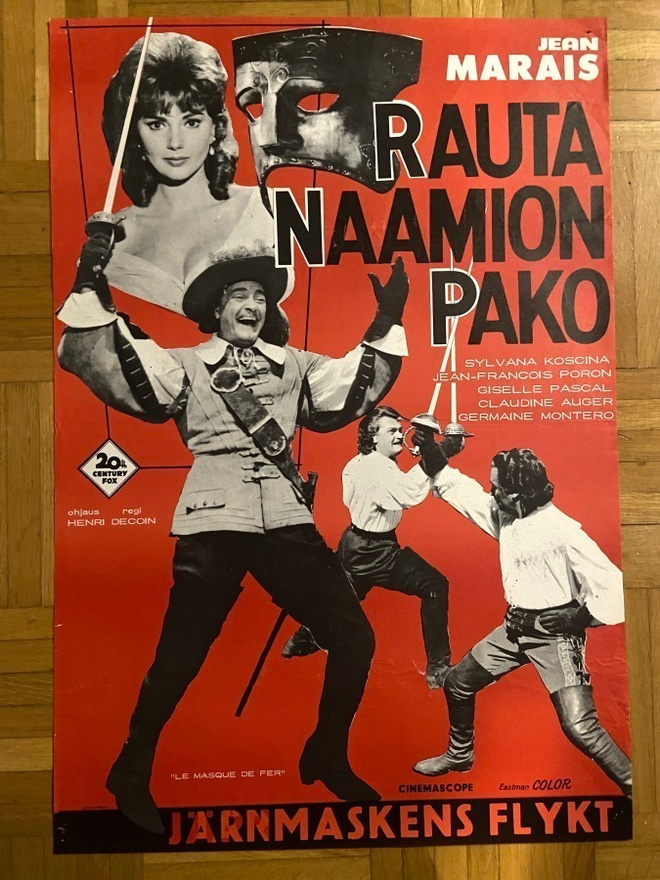 Vanha elokuvajuliste: Rautanaamion pako