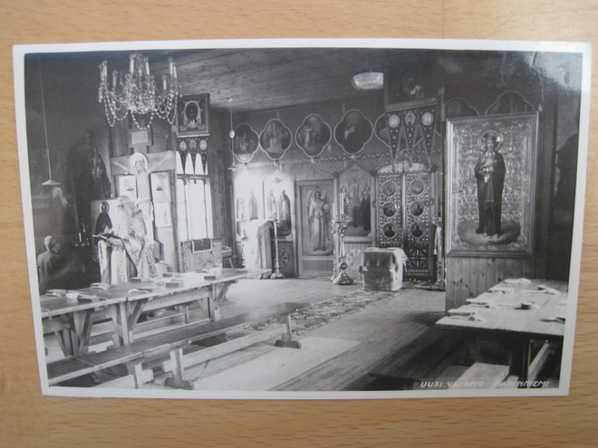 VANHA Postikortti Papinniemi Kirkko 1950-luku