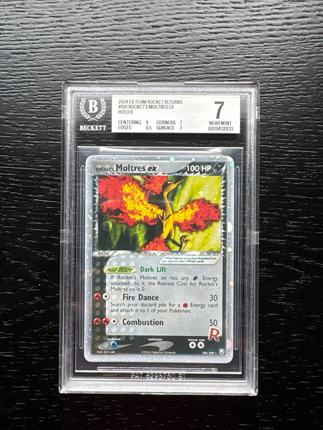 2004 EX Team Rocket Returns #100 Rocket's Moltres EX (BGS 7)