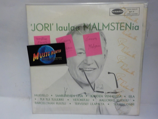 GEORG MALMSTEN - ´JORI´LAULAA MALMSTENIA 10"ex/ex