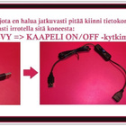 USB-jatkokaapeli ON/OFF-kytkimellä / 1 metri #30054 - pikkukuva 2