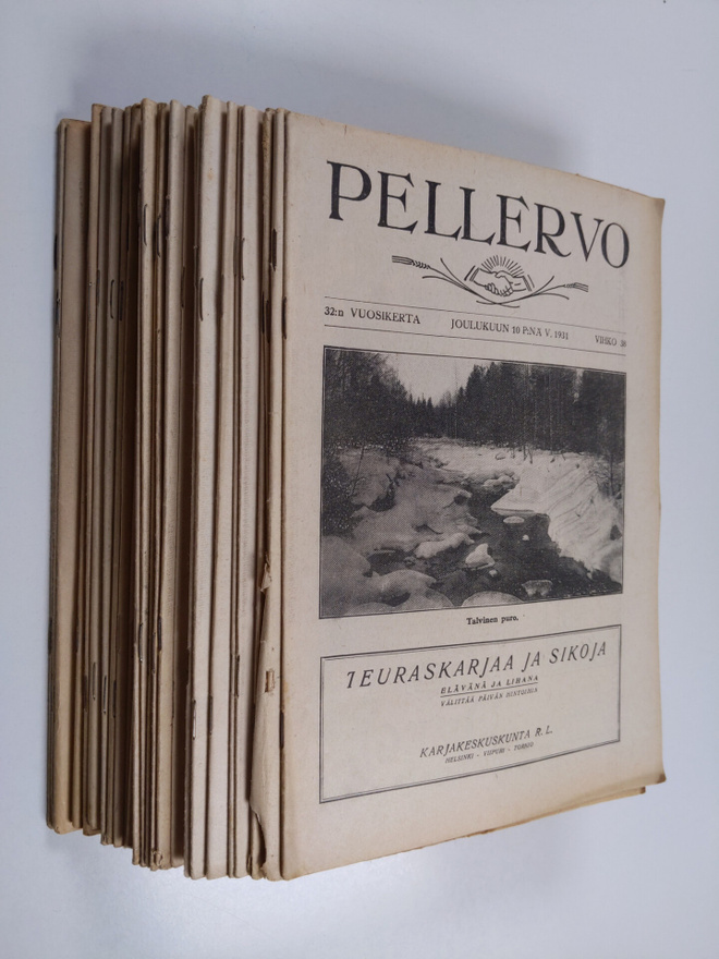 Pellervo vuosikerta 1931 n:ot 1-40 (39 lehteä)