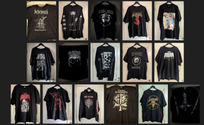 15x Black/Thrash/Death Metal paitaa