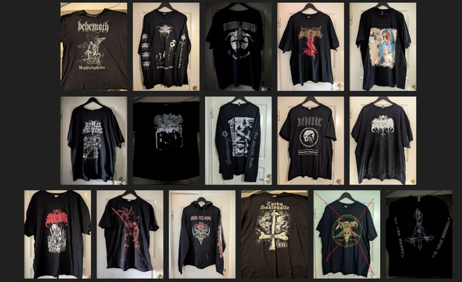 15x Black/Thrash/Death Metal paitaa