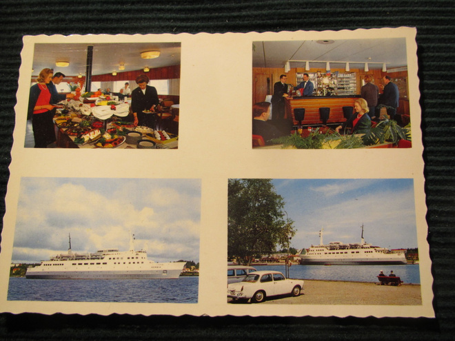 M/S Skandia ja M/S Nordia. Laivapostikortti