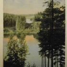 Punkaharju, laaja näköala harjulta, vanha väripk, p. 1913 - pikkukuva 1