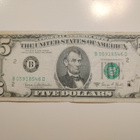 USA 5 Dollaria, sarja 1969C, B=New York, käytetty - pikkukuva 1