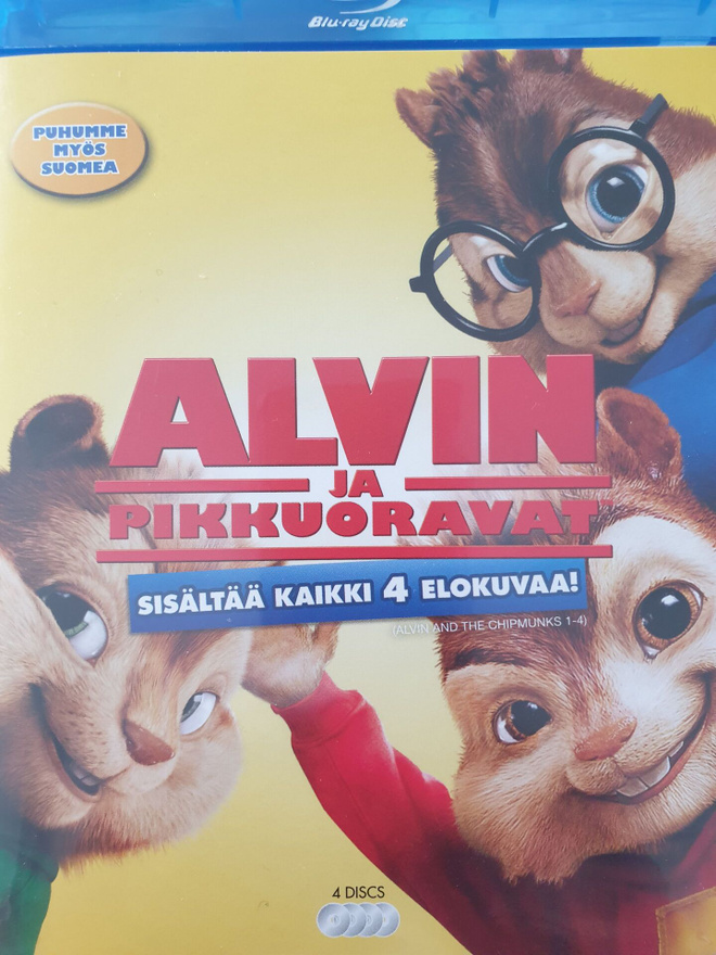 ALVIN JA PIKKUORAVAT SISÄLTÄÄ KAIKKI 4 ELOKUVAA BLU-RAY