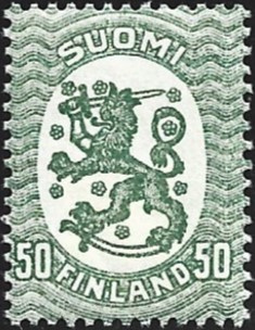 1921 M-17 Saarinen 50 p oliivinvihreä ** LaPe 102 a A