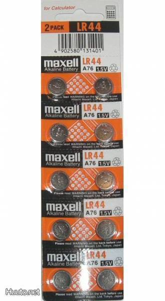 Alkaali nappiparisto (Maxell, Sony, Panasonic ym.)