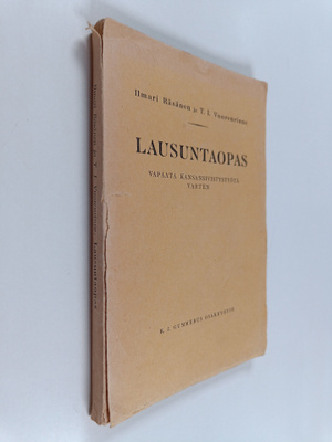 Ilmari Räsänen ym. : Lausuntaopas vapaata kansansivistyst...