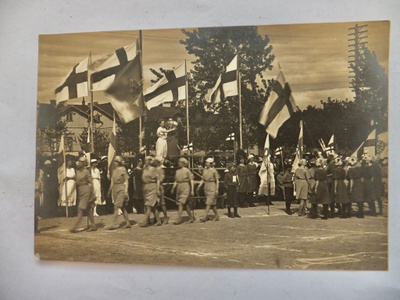 VANHA Valokuva Urheiluparaati Viipuri 1920-l