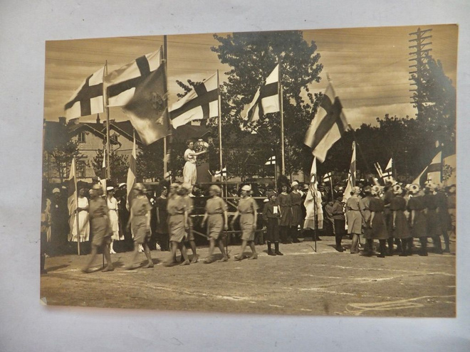 VANHA Valokuva Urheiluparaati Viipuri 1920-l