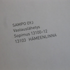 Postimaksu maksettu kuori Sampo Oyj 1990-2000-luvun vaihde - pikkukuva 2