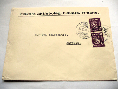 1933 Fiskars liikekuori