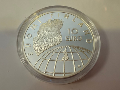 Hopeakolikko—10 euroa—Olympialaiset 1952 2003 juhlaraha
