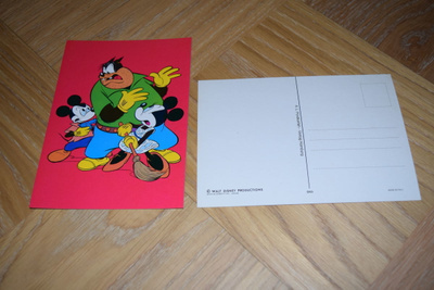 postikortti Disney Minni Hiiri, mikki hiiri, mustapekka