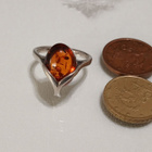 Upea Meripihka Hopea sormus 925, baltic amber,  - pikkukuva 5